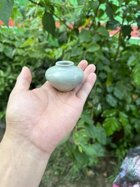 古玩陶瓷元代龍泉青瓷粉青釉水盂(頂級精品)拍賣,當前價格9800元