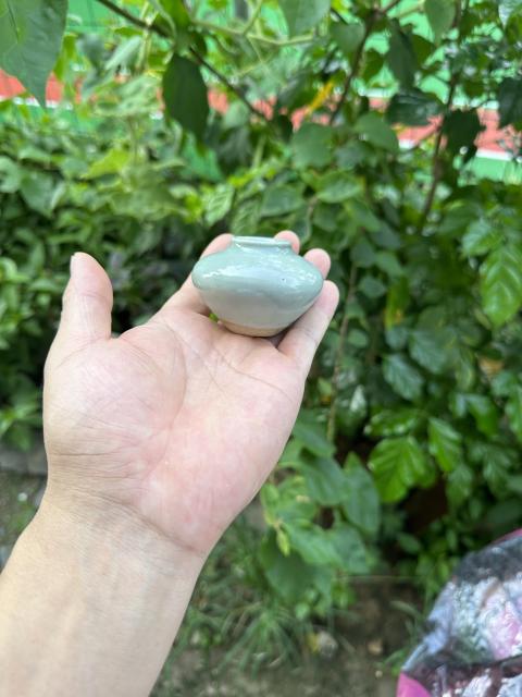 古玩陶瓷元代龍泉青瓷粉青釉水盂(頂級精品)拍賣,當前價格9800元