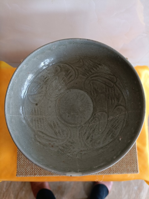 古玩陶瓷館藏級(jí)北宋同安窯珠光青瓷雙面刻花碗拍賣(mài),當(dāng)前價(jià)格598元