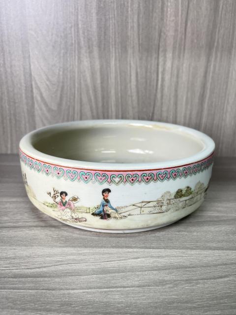 古玩陶瓷粉彩仕女人物水洗（極品文房器）拍賣，當前價格500元