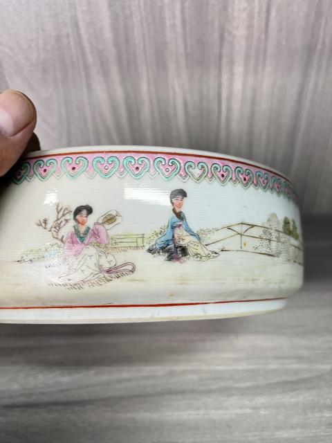 古玩陶瓷粉彩仕女人物水洗（極品文房器）拍賣，當前價格500元