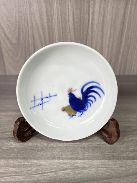 古玩陶瓷民國 斗彩彩繪大吉大利紋盤拍賣，當前價格110元