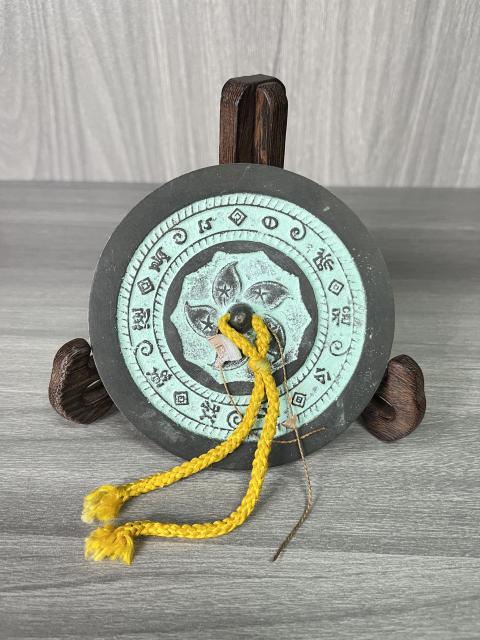 古玩雜項清晚期 刻花銅鏡拍賣，當前價格350元