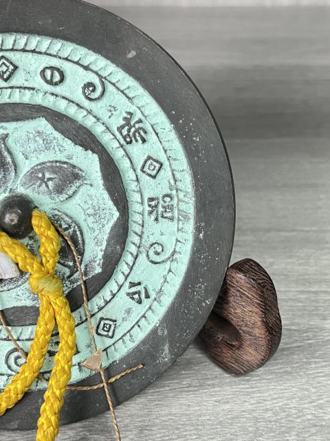 古玩雜項清晚期 刻花銅鏡拍賣，當前價格350元