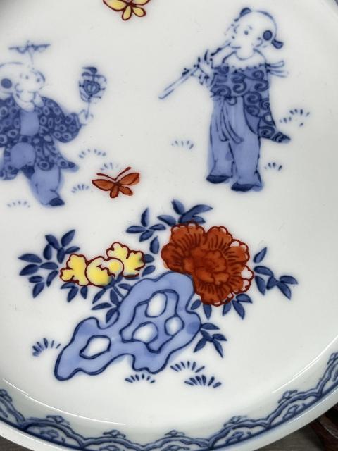 古玩陶瓷晚清民國 斗彩嬰戲圖文房洗一對拍賣，當前價格450元