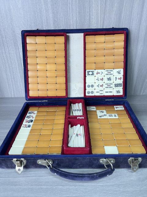 古玩雜項滑嵌竹麻將拍賣，當前價格750元