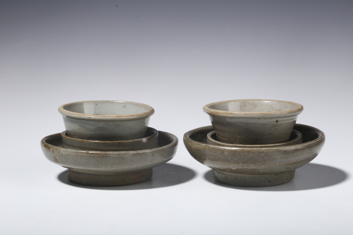 古玩陶瓷明末?青釉盞托(一對)拍賣,當前價格3200元