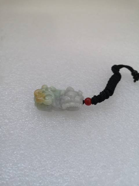 古玩玉器天然翡翠“貔貅”掛件拍賣,當前價格398元
