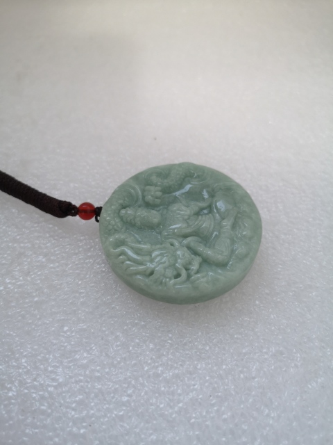 古玩玉器天然翡翠雕“御龍觀音”掛牌拍賣,當前價格680元