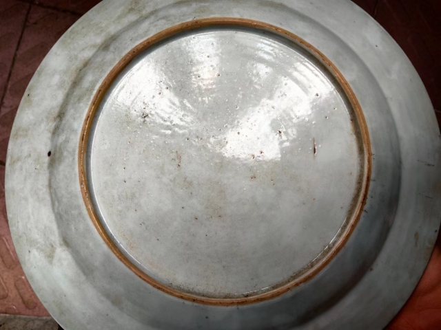 古玩陶瓷清康熙·青花礬紅折枝花卉紋折沿盤(pán)拍賣(mài)，當(dāng)前價(jià)格2999元