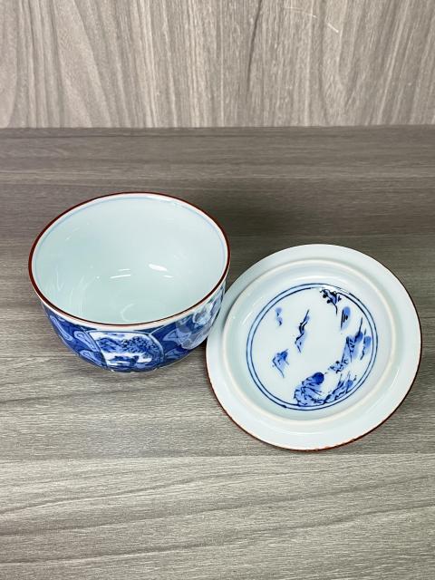 古玩陶瓷晚清民國 青花山水人物紋蓋缸拍賣，當(dāng)前價格290元