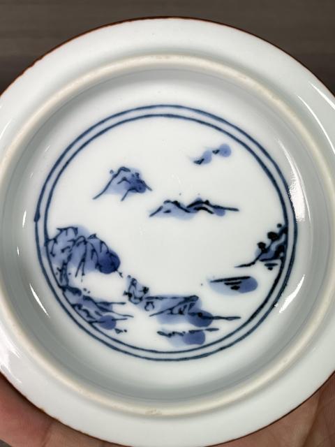 古玩陶瓷晚清民國 青花山水人物紋蓋缸拍賣，當(dāng)前價格290元