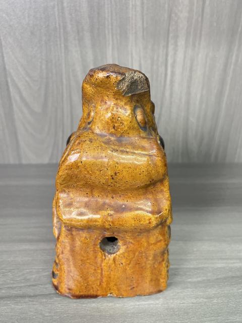 古玩陶瓷清晚期 琉璃黃釉龍頭瓦（五脊六獸）拍賣，當前價格1元