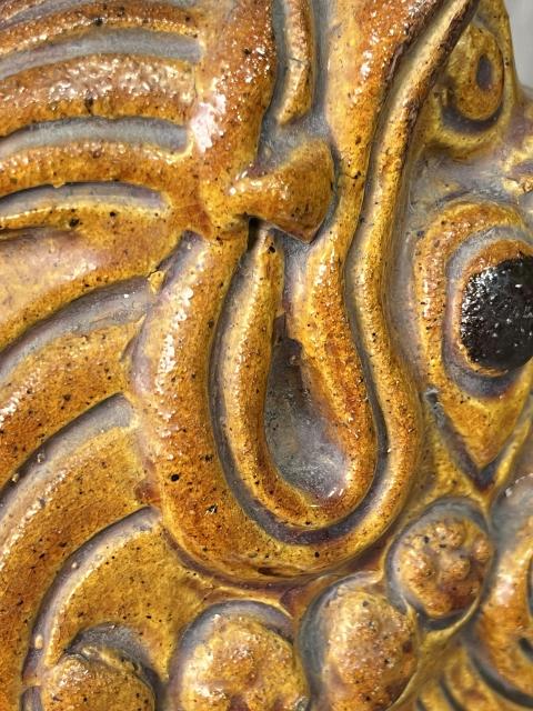 古玩陶瓷清晚期 琉璃黃釉龍頭瓦（五脊六獸）拍賣，當前價格1元