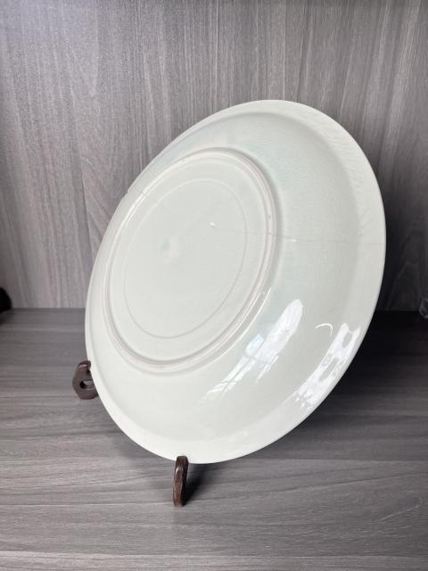 古玩陶瓷青花加彩花卉紋盤拍賣，當前價格80元