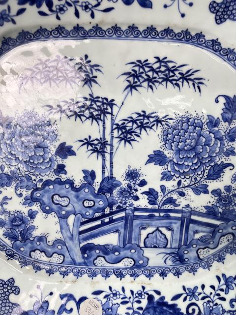 古玩陶瓷清乾隆 極品洞石花卉紋八方長盤（超大盤）拍賣，當前價格3800元