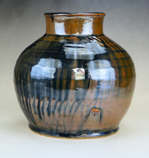 古玩陶瓷精品:明代黑地兔毫釉高領罐(高級精美兔毫)拍賣,當前價格59元