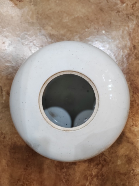 古玩陶瓷名家王隆興墨彩刻瓷花鳥花卉詩文紋西瓜罐拍賣,當(dāng)前價格1200元