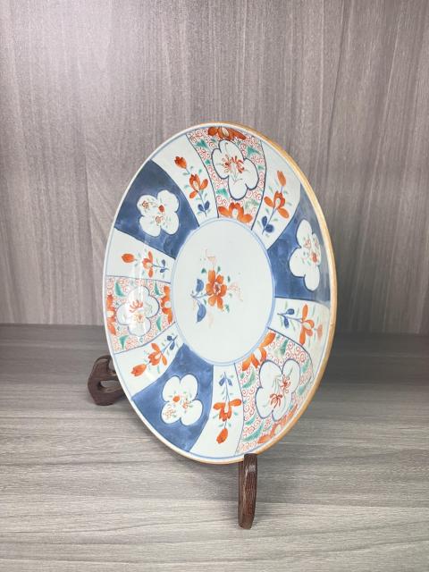 古玩陶瓷清康熙 青花五彩花卉紋盤拍賣,當前價格680元