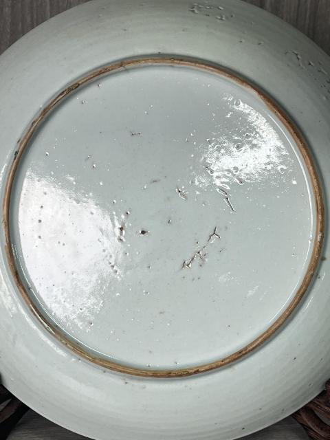 古玩陶瓷清康熙 青花五彩花卉紋盤拍賣,當前價格680元