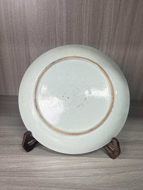古玩陶瓷清康熙 青花五彩花卉紋盤拍賣,當前價格680元
