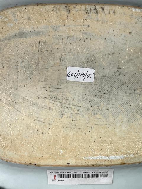 古玩陶瓷清乾隆 極品青花山水樓閣圖八方長盤拍賣，當前價格3500元