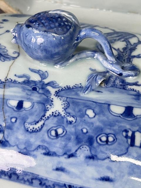 古玩陶瓷清乾隆 極品青花洞石花卉紋八方獸耳蓋鍋（重器）拍賣，當前價格2500元