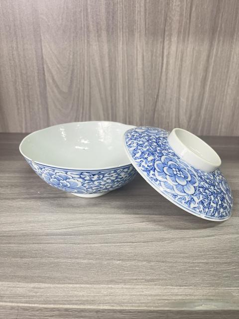 古玩陶瓷清嘉慶 二級(jí)官淡描花卉紋大蓋碗拍賣,當(dāng)前價(jià)格680元
