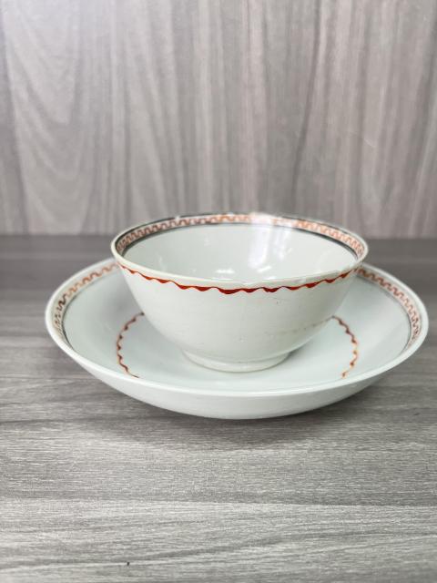 古玩陶瓷清乾隆 精品粉彩花卉紋杯碟拍賣,當(dāng)前價格850元