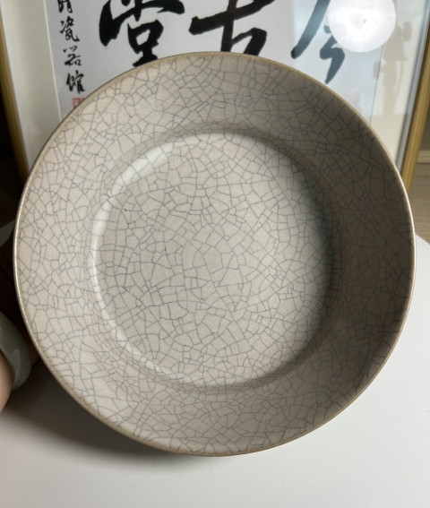 古玩陶瓷哥釉弦紋水洗拍賣,當前價格850元