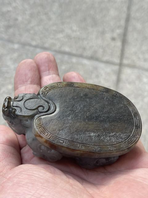 古玩玉器墨玉青花龜拍賣(mài)，當(dāng)前價(jià)格2000元