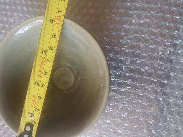 古玩陶瓷宋代，臨汝窯青釉唇口斗笠盞拍賣，當前價格777元