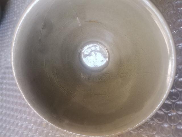 古玩陶瓷宋代，臨汝窯青釉唇口斗笠盞拍賣，當前價格777元