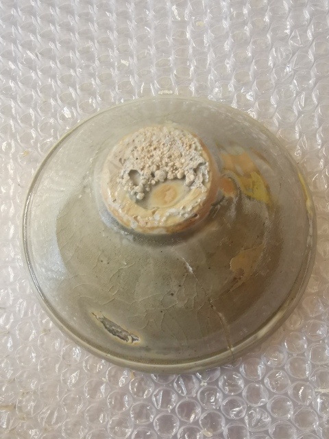 古玩陶瓷宋代，臨汝窯青釉唇口斗笠盞拍賣，當前價格777元