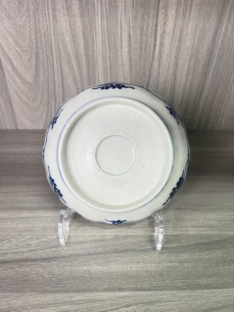 古玩陶瓷清晚期 描金彩繪花鳥紋葵口盤拍賣，當前價格260元