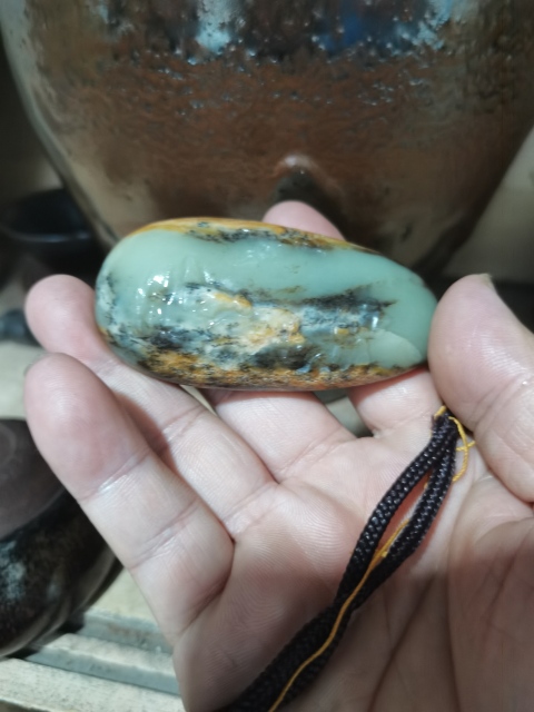 古玩玉器和田籽料河磨玉雕山水人物把件拍賣,當前價格2222元