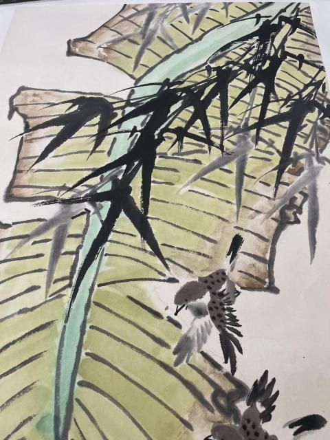 古玩字畫(huà)徐湛款寫(xiě)意花鳥(niǎo)拍賣,當(dāng)前價(jià)格1200元