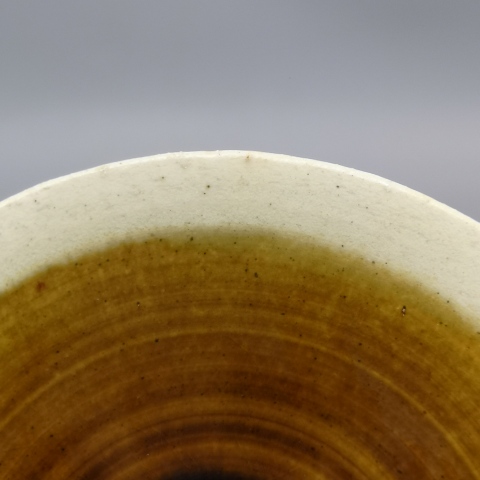 古玩陶瓷宋代白覆輪 黃釉醬釉白覆輪 茶盞拍賣，當前價格3600元