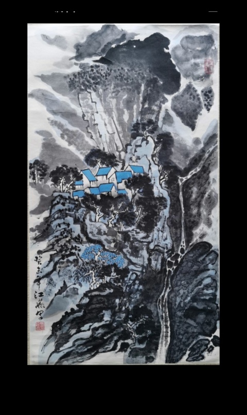 古玩字畫北京美協會員88歲高齡老畫家馬江燕山水圖拍賣,當前價格1288元
