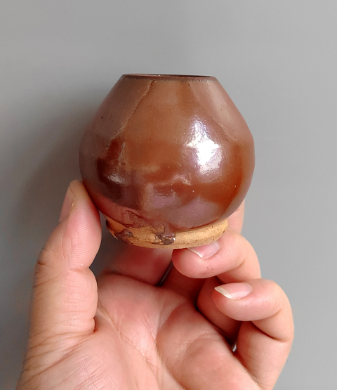 古玩陶瓷明代紫金釉雞心罐拍賣,當(dāng)前價格3600元
