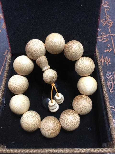 古玩玉器精品天然金絲竹手串拍賣，當前價格88元