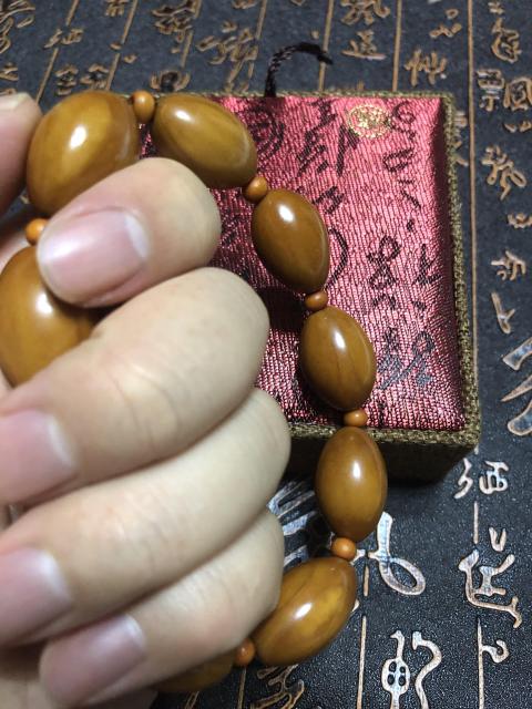 古玩玉器精品天然橄欖核雕手串拍賣,當前價格88元
