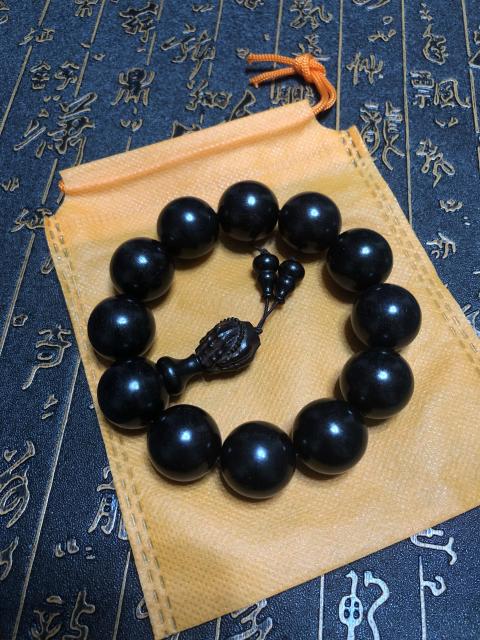 古玩玉器精品天然紫檀木珠手串拍賣，當(dāng)前價(jià)格558元