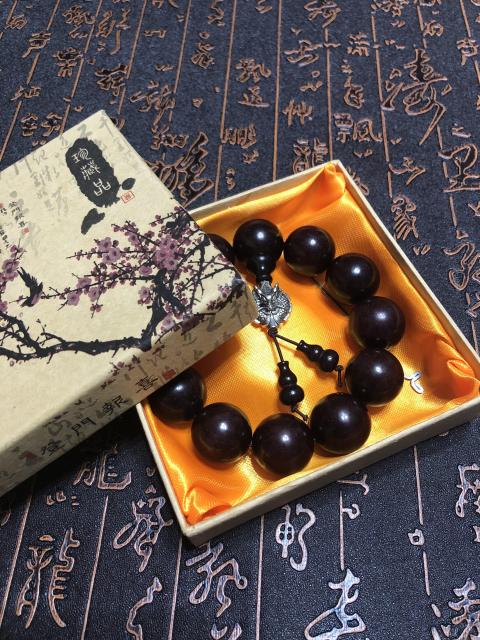 古玩玉器精品天然紫檀木珠手串拍賣，當前價格499元