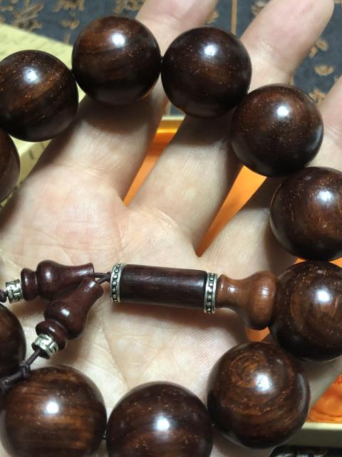 古玩玉器精品天然紫檀木珠手串拍賣，當前價格128元