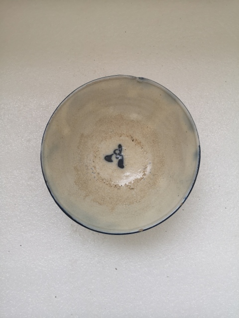 古玩陶瓷花卉紋青花碗拍賣,當前價格298元