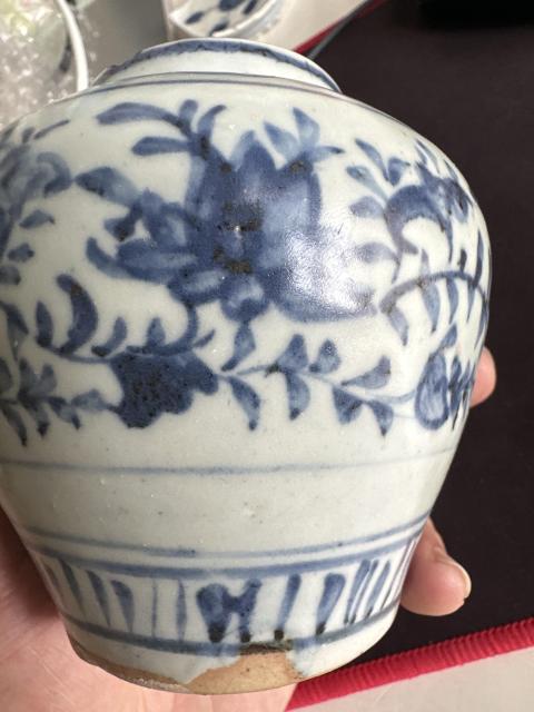 古玩陶瓷明中期 青花蓋罐(帶保真卡)拍賣,當前價格3600元