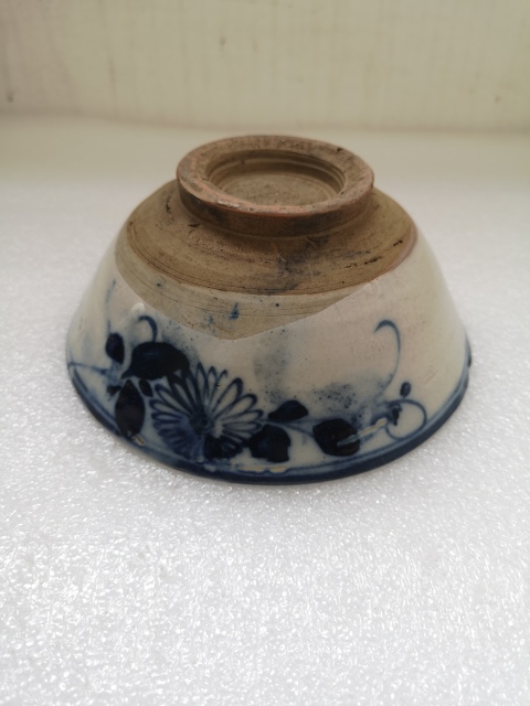 古玩陶瓷花卉紋青花碗拍賣,當前價格298元