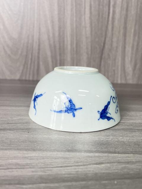 古玩陶瓷清道光 二級官內府青花芭蕉花蝶紋碗拍賣，當前價格1880元