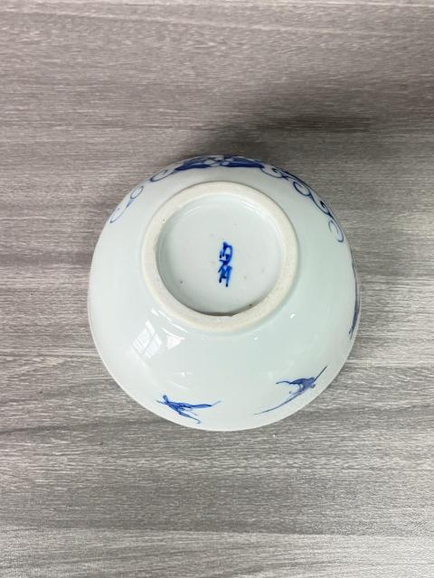 古玩陶瓷清道光 二級官內府青花芭蕉花蝶紋碗拍賣，當前價格1880元